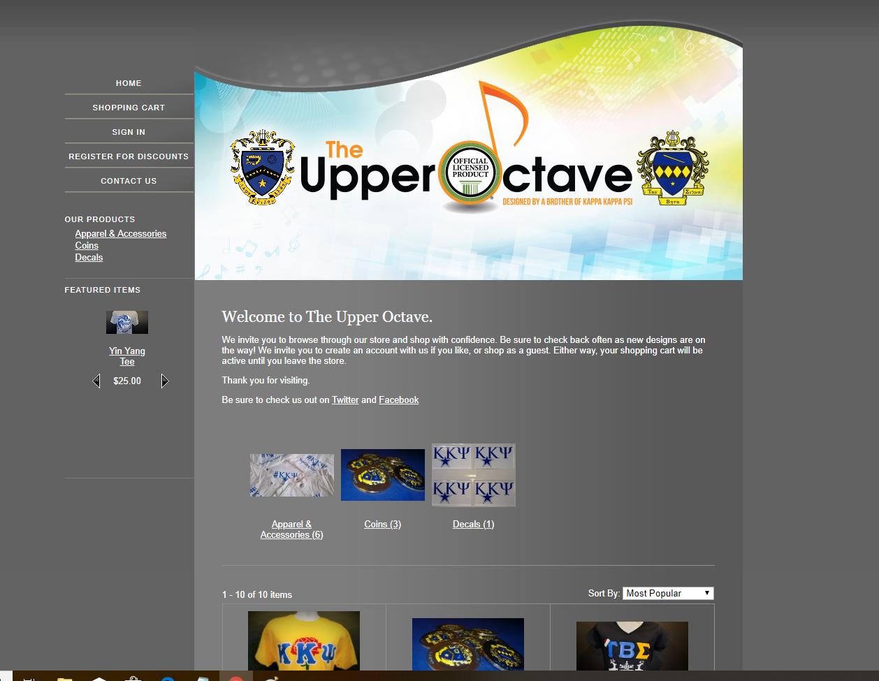 Old Upper Octave Website