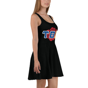Tau Beta Sigma - Greek Rose - Black - Skater Dress