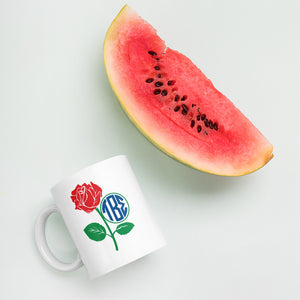 Tau Beta Sigma - Rose Frame Monogram Mug