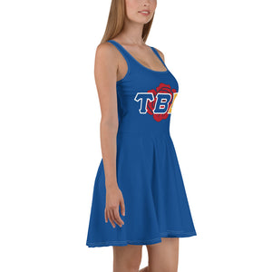 Tau Beta Sigma - Greek Rose - Blue - Skater Dress