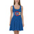 Tau Beta Sigma - Greek Rose - Blue - Skater Dress