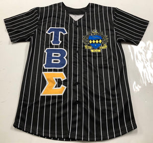 Tau Beta Sigma - Black Baseball Jersey With Crest