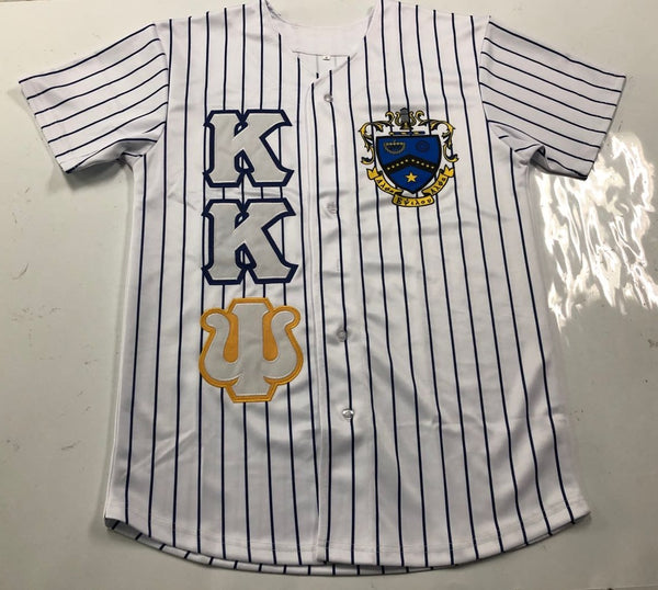 KKPsi Pinstripe Baseball Jersey – 3 Sisters Embroidery