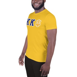 Kappa Kappa Psi - Striving Gym - Gold All-Over Print Men's Athletic T-shirt