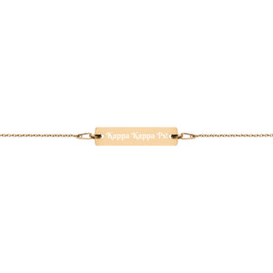 Kappa Kappa Psi - Engraved Bar Chain Bracelet