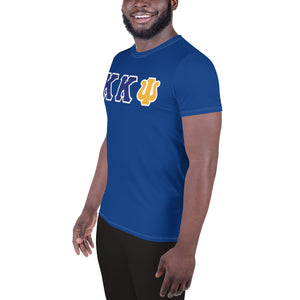 Kappa Kappa Psi - Striving Gym - Blue All-Over Print Men's Athletic T-shirt
