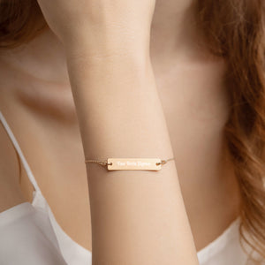 Tau Beta Sigma - Engraved Bar Chain Bracelet