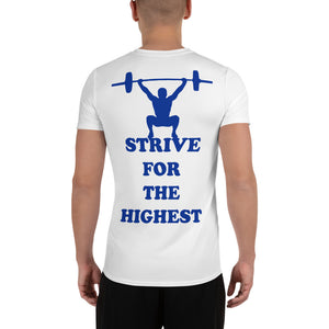 Kappa Kappa Psi - Striving Gym - White All-Over Print Men's Athletic T-shirt