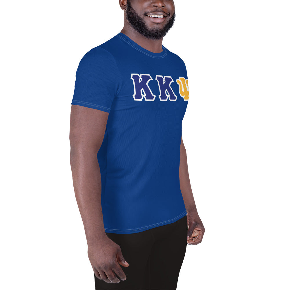 Kappa Kappa Psi - You Lift? - Blue All-Over Print Men's Athletic T-shirt