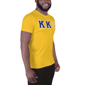 Kappa Kappa Psi - You Lift? - Gold All-Over Print Men's Athletic T-shirt