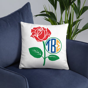 Tau Beta Sigma - Monogram Rose Frame - Basic Pillow Case w/ stuffing