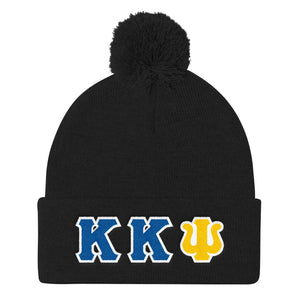 Kappa Kappa Psi - Greek Letters - Pom Pom Knit Cap